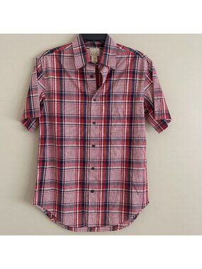 Jos. A. Bank Men’s Plaid Short Sleeve Button Down Shirt Size S